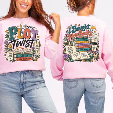 Plot Twist Same Girl New Chapter Books DTF Transfer DTF Heat Press Transfer from Sweet Tee Transfers
