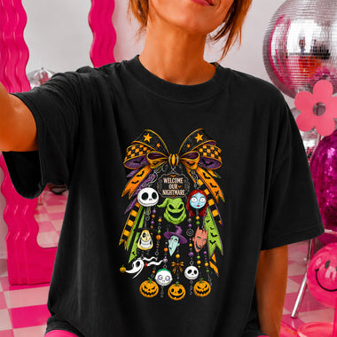 Welcome to Our Nightmare Charm Bow DTF Transfer DTF Heat Press Transfer from Sweet Tee Transfers