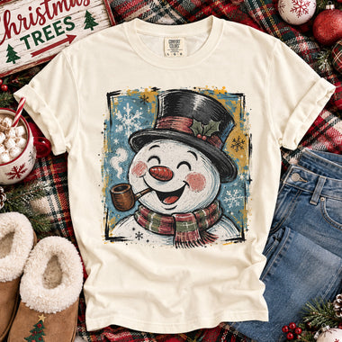 Funny Snowman Face DTF Transfer DTF Heat Press Transfer from Sweet Tee Transfers
