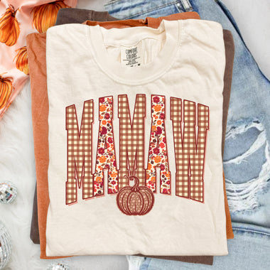 Fall Checkered Mawmaw DTF Transfer DTF Heat Press Transfer from Sweet Tee Transfers