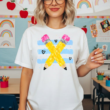 Preppy Fingerpaint Pencils DTF Transfer DTF Heat Press Transfer from Sweet Tee Transfers