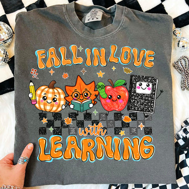 Fall in Love with Learning DTF Transfer DTF Heat Press Transfer from Sweet Tee Transfers