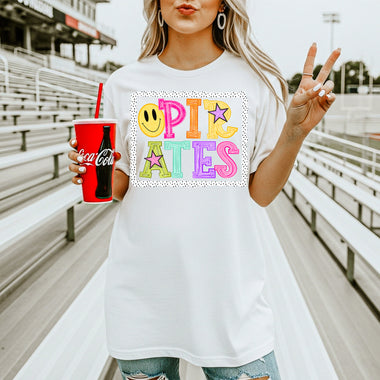 Pirates School Mascot DTF Transfer – Bright Letters DTF Heat Press Transfer from Sweet Tee Transfers
