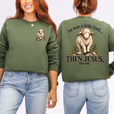 He Was a Little Lost Then Jesus DTF Transfer DTF Heat Press Transfer from Sweet Tee Transfers