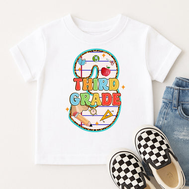 Pencil and Paper Third Grade DTF Transfer DTF Heat Press Transfer from Sweet Tee Transfers