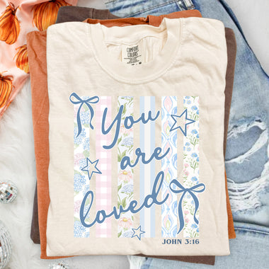 You Are Loved Pastels DTF Transfer DTF Heat Press Transfer from Sweet Tee Transfers