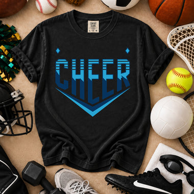 Cheer Blue DTF Transfer DTF Heat Press Transfer from Sweet Tee Transfers