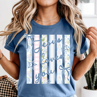 Jesus Loves You Pastels DTF Transfer DTF Heat Press Transfer from Sweet Tee Transfers