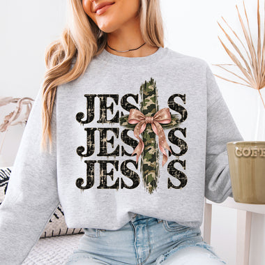Jesus Camo Cross DTF Transfer DTF Heat Press Transfer from Sweet Tee Transfers