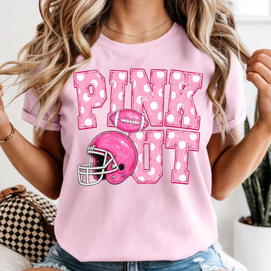 Pink Out Football DTF Transfer DTF Heat Press Transfer from Sweet Tee Transfers