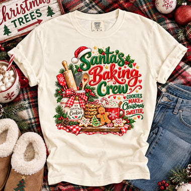 Santa's Baking Crew DTF Transfer DTF Heat Press Transfer from Sweet Tee Transfers