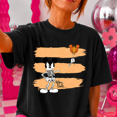 Boy Mouse Halloween Skeleton DTF Transfer DTF Heat Press Transfer from Sweet Tee Transfers