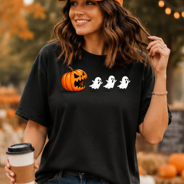 Pumpkin Pac Man DTF Transfer DTF Heat Press Transfer from Sweet Tee Transfers