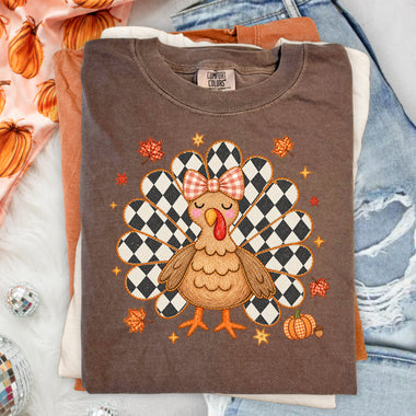 Checkered Turkey DTF Transfer DTF Heat Press Transfer from Sweet Tee Transfers