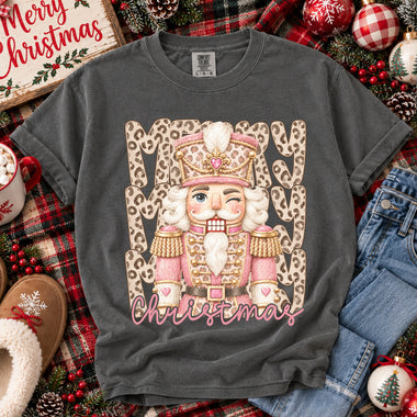 Pink Cheetah Nutcracker DTF Transfer DTF Heat Press Transfer from Sweet Tee Transfers