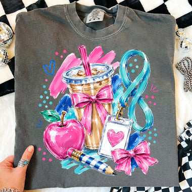 Preppy Teacher Coffee DTF Transfer DTF Heat Press Transfer from Sweet Tee Transfers