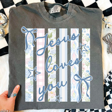 Jesus Loves You Pastels DTF Transfer DTF Heat Press Transfer from Sweet Tee Transfers
