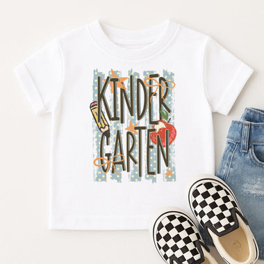 Preppy Striped Kindergarten DTF Transfer DTF Heat Press Transfer from Sweet Tee Transfers