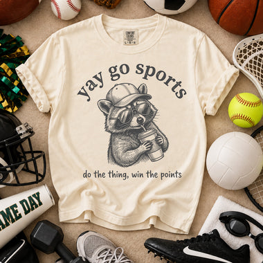 Yay Go Sports Raccoon DTF Transfer DTF Heat Press Transfer from Sweet Tee Transfers
