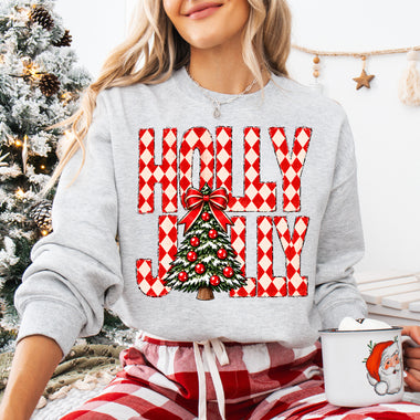 Holly Jolly Christmas Tree DTF Transfer DTF Heat Press Transfer from Sweet Tee Transfers