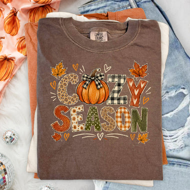 Fall Cozy Season Pumpkin DTF Transfer DTF Heat Press Transfer from Sweet Tee Transfers