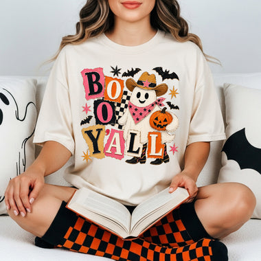 Boo Y'all Western Ghost DTF Transfer DTF Heat Press Transfer from Sweet Tee Transfers