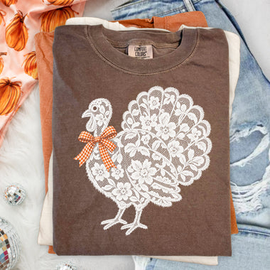 Lace Turkey DTF Transfer DTF Heat Press Transfer from Sweet Tee Transfers