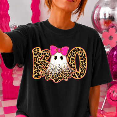 BOO Cheetah Ghost DTF Transfer DTF Heat Press Transfer from Sweet Tee Transfers