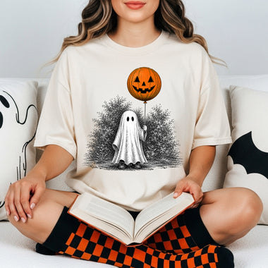 Horror Ghost Halloween Balloon DTF Transfer DTF Heat Press Transfer from Sweet Tee Transfers