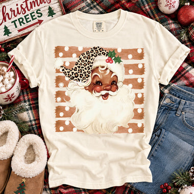 Santa Brown Striped DTF Transfer DTF Heat Press Transfer from Sweet Tee Transfers