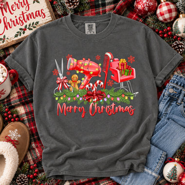 Merry Christmas Hair Stylist DTF Transfer DTF Heat Press Transfer from Sweet Tee Transfers