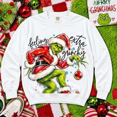 Feeling Extra Grinchy Crop Oversized DTF Transfer DTF Heat Press Transfer from Sweet Tee Transfers