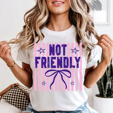 Not Friendly DTF Transfer DTF Heat Press Transfer from Sweet Tee Transfers