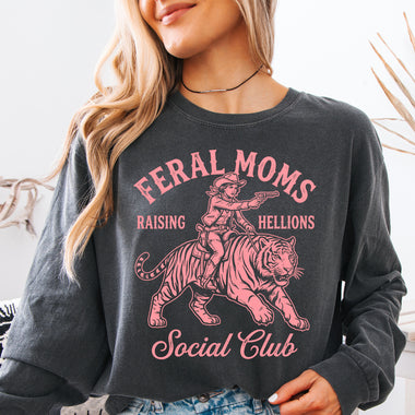 Feral Moms Social Club DTF Transfer DTF Heat Press Transfer from Sweet Tee Transfers