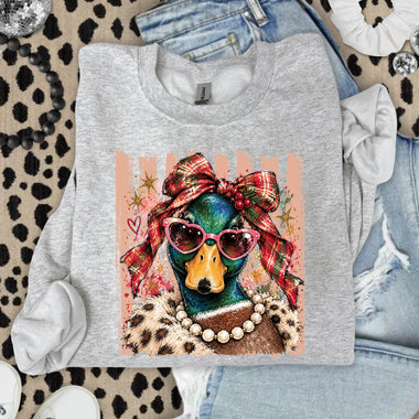 Cute Mallard Duck Christmas DTF Transfer DTF Heat Press Transfer from Sweet Tee Transfers