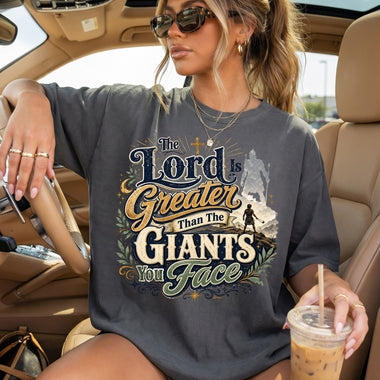Lord is Greater Than the Giants DTF Transfer DTF Heat Press Transfer from Sweet Tee Transfers