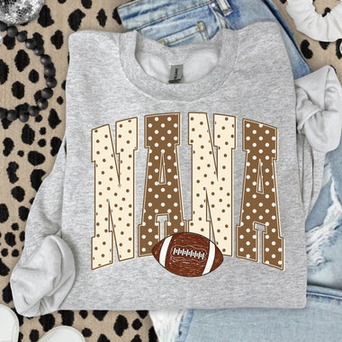 NANA Football Polka Dot DTF Transfer DTF Heat Press Transfer from Sweet Tee Transfers