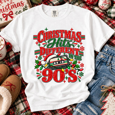 Christmas Hits Different in the 90s DTF Transfer DTF Heat Press Transfer from Sweet Tee Transfers