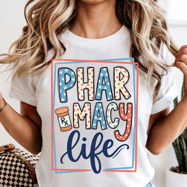 Patriotic Pharmacy Life DTF Transfer DTF Heat Press Transfer from Sweet Tee Transfers