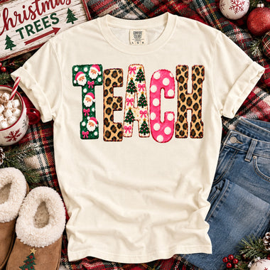 Teach Christmas DTF Transfer DTF Heat Press Transfer from Sweet Tee Transfers