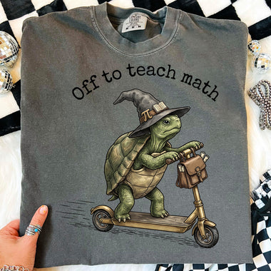 Off to Teach Math DTF Transfer DTF Heat Press Transfer from Sweet Tee Transfers