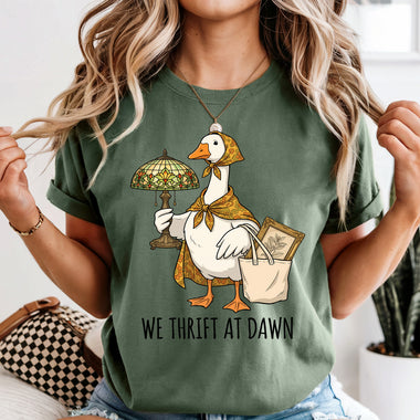 We Thrift at Dawn DTF Transfer DTF Heat Press Transfer from Sweet Tee Transfers