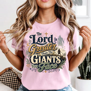 Lord is Greater Than the Giants DTF Transfer DTF Heat Press Transfer from Sweet Tee Transfers