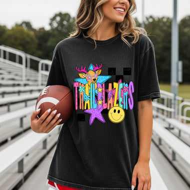 Trailblazers School Mascot DTF Transfer – Checkered Design DTF Heat Press Transfer from Sweet Tee Transfers