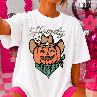 Howdy Pumpkin Scarf DTF Transfer DTF Heat Press Transfer from Sweet Tee Transfers