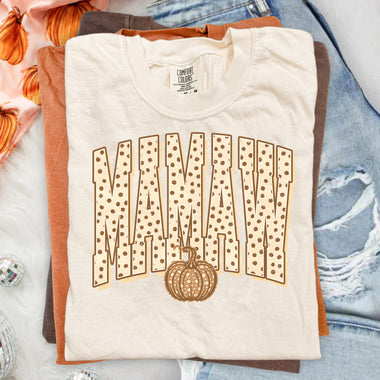 Polka Dot Fall Mamaw DTF Transfer DTF Heat Press Transfer from Sweet Tee Transfers