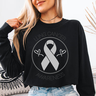 Lung Cancer Awareness DTF Transfer DTF Heat Press Transfer from Sweet Tee Transfers