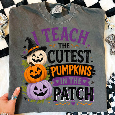 I Teach the Cutest Pumpkins in the Patch DTF Transfer DTF Heat Press Transfer from Sweet Tee Transfers