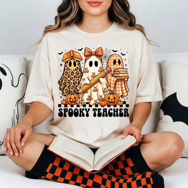 Spooky Teacher Ghosts DTF Transfer DTF Heat Press Transfer from Sweet Tee Transfers