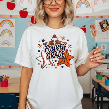 Sports Stars Fourth Grade DTF Transfer DTF Heat Press Transfer from Sweet Tee Transfers